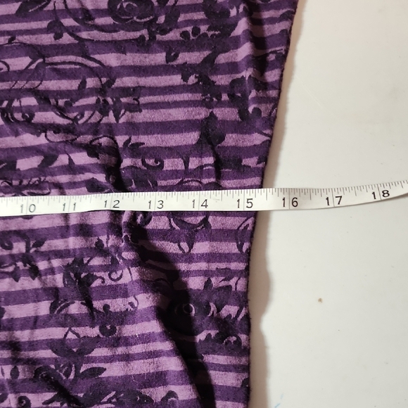 Prana Fitted Long Sleeve Purple Tee - Picture 7 of 8